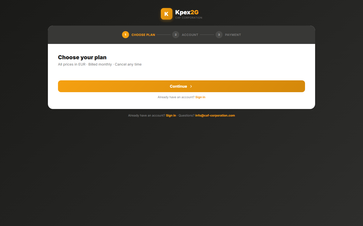 Kpex sign-up